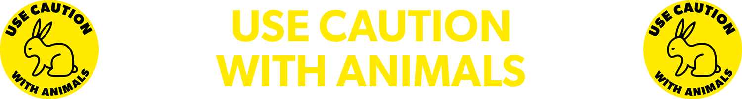 use caution with animals